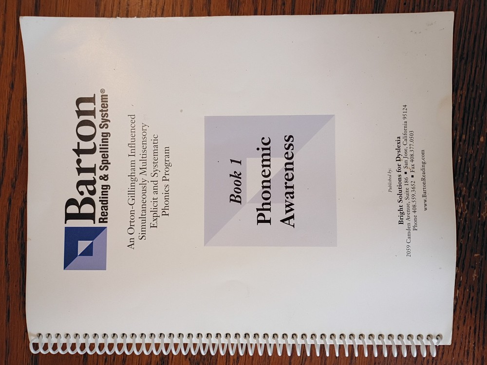Barton Reading & Spelling System Level 1 Complete Set Book DVD Tiles