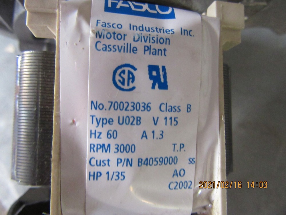 Fasco Motor 7002-3036