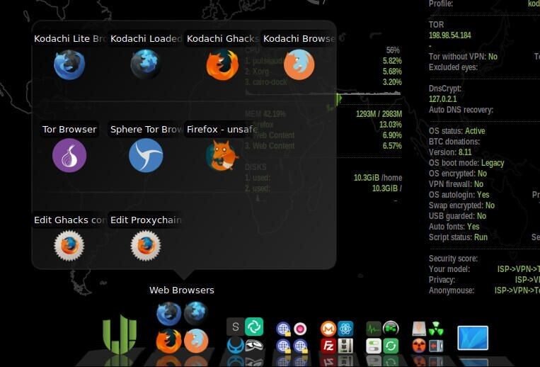 3-in-1 Boot USB Drive Discreete Linux, Kodachi,Tails HIDE YOUR INTERNET "USAGE"!