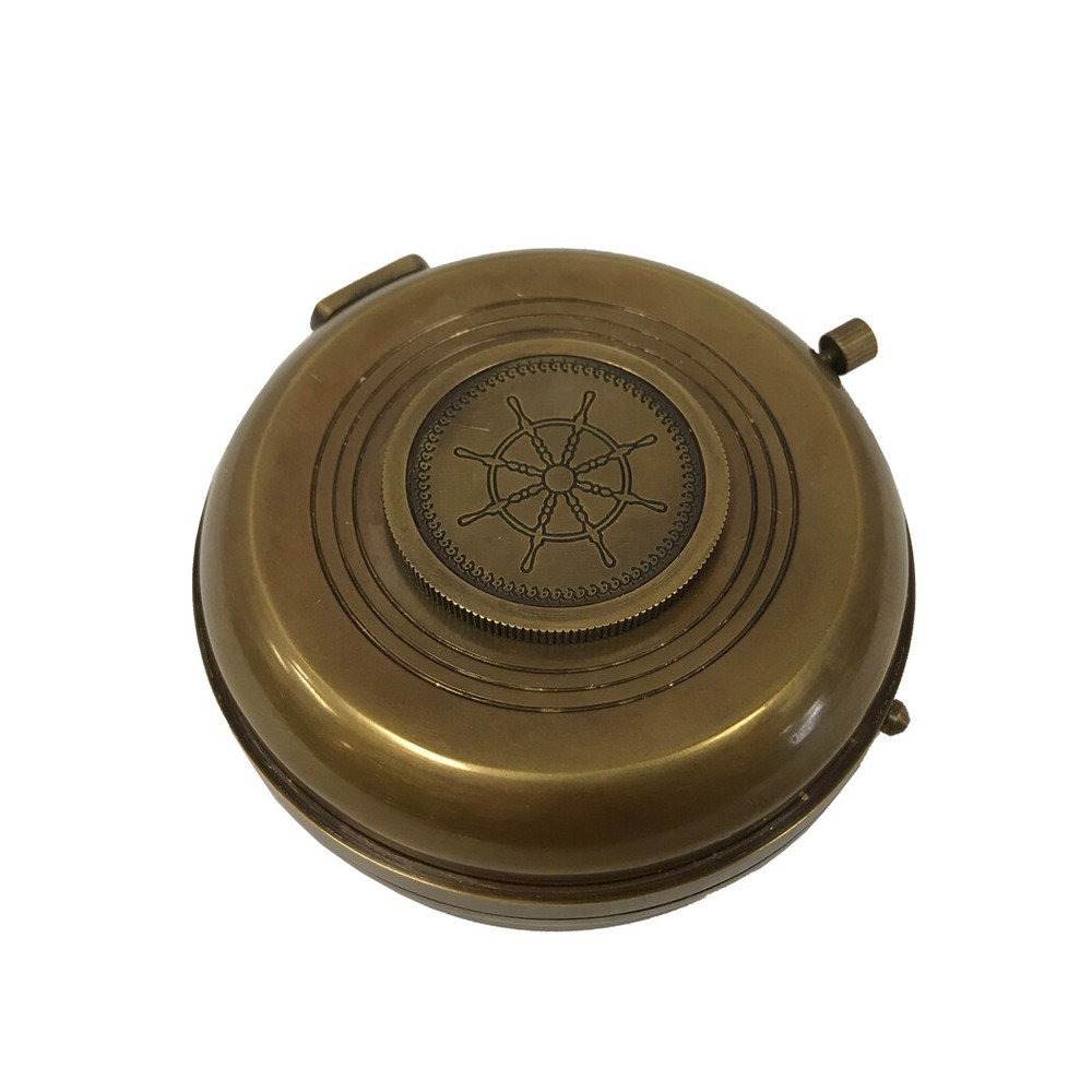 Antiqued Brass Compass