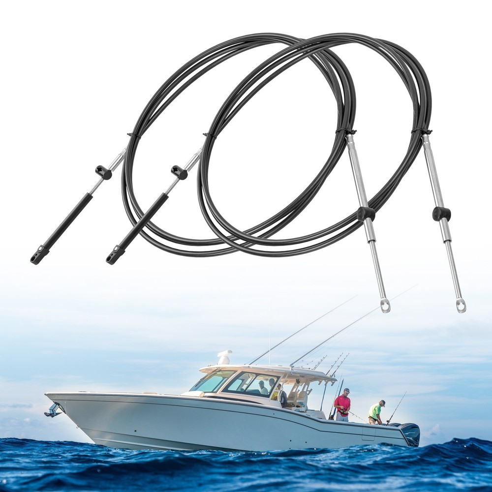 2Pcs 9FT Outboard Throttle Shift Control Cables GEN 1 For Mercury MerCruiser