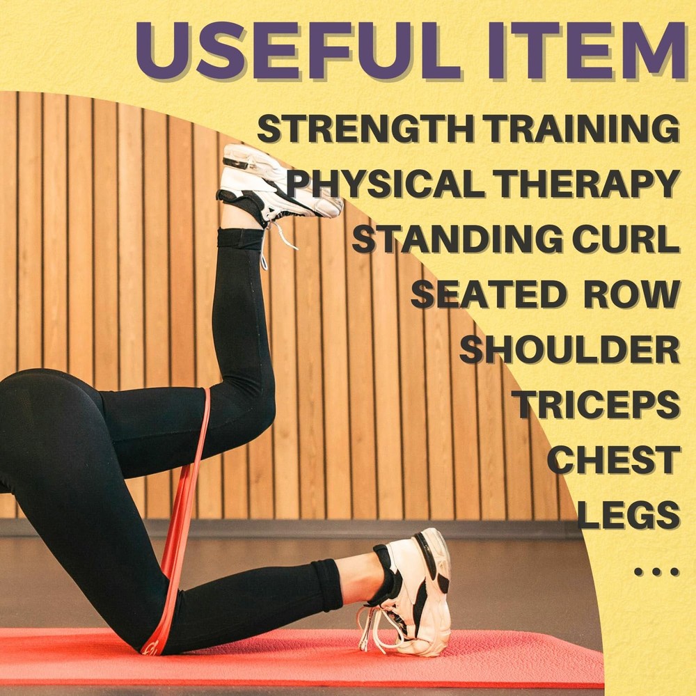 LEZER Resistance Band, Pull Up Bands, Exercise Workout 02 - Red