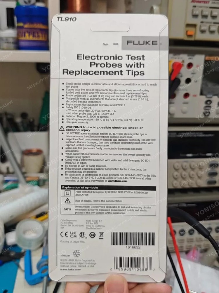 Fuke TL910 TL910 Electrical Test Probe Set Original Authentic Free Shipping # PT