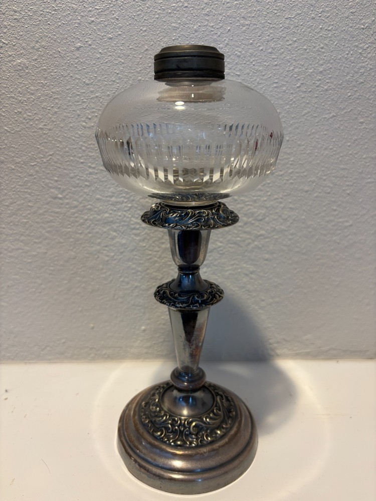 Antique Gorham Silver Plate Peg Lamp ~ c1906 ~ Empire Pattern