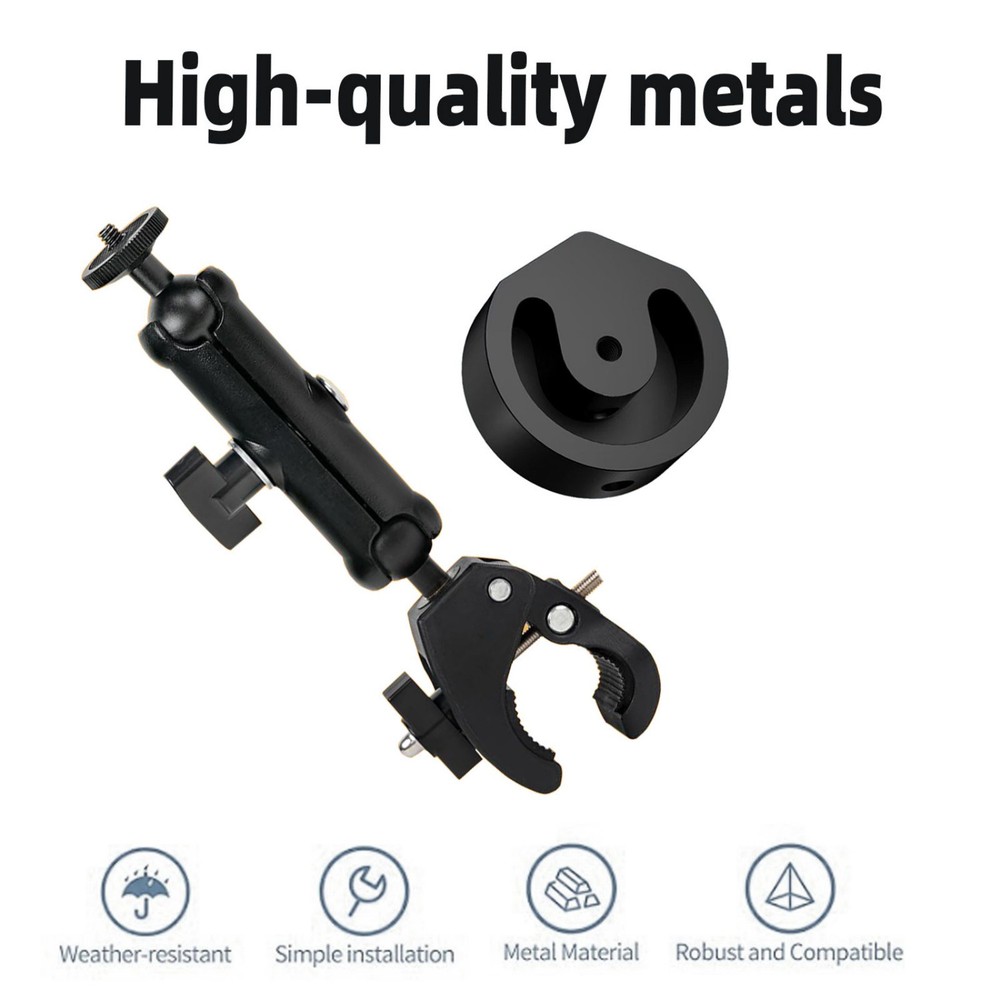 For Starlink Mini Mount Base RV Ladder Mount Adjustable Clamp Mount Black