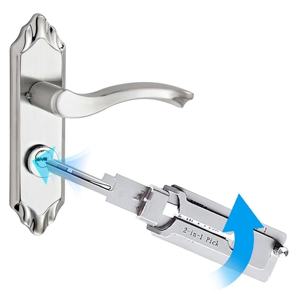 2-in-1 Stainless Steel Key Decoder SS001 PRO Lock Decoder Repair Tools Locksmith
