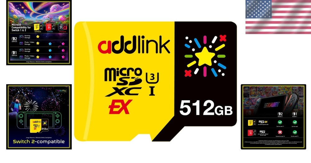 512GB Gaming microSD Express Card for Nintendo-Switch 2