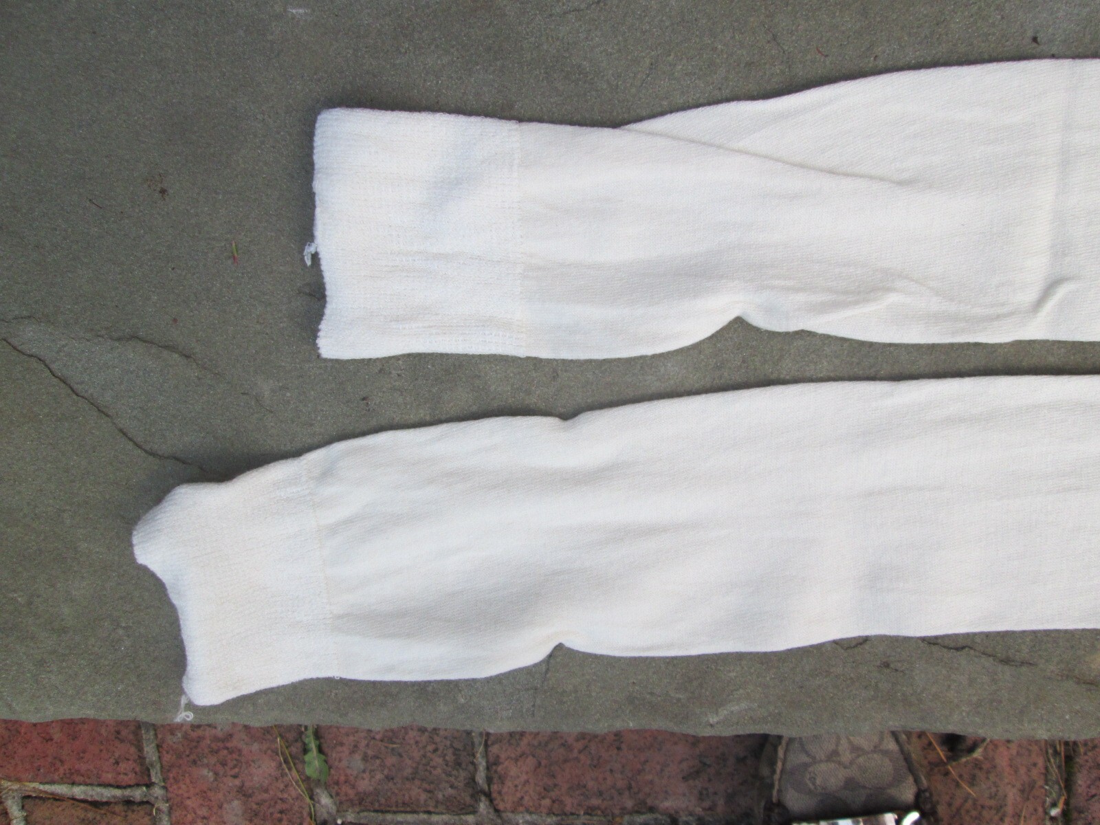 REENACTOR COLONIAL REV WAR 18-19TH C SILK STOCKING SOLID NATURAL IVORY LADIES