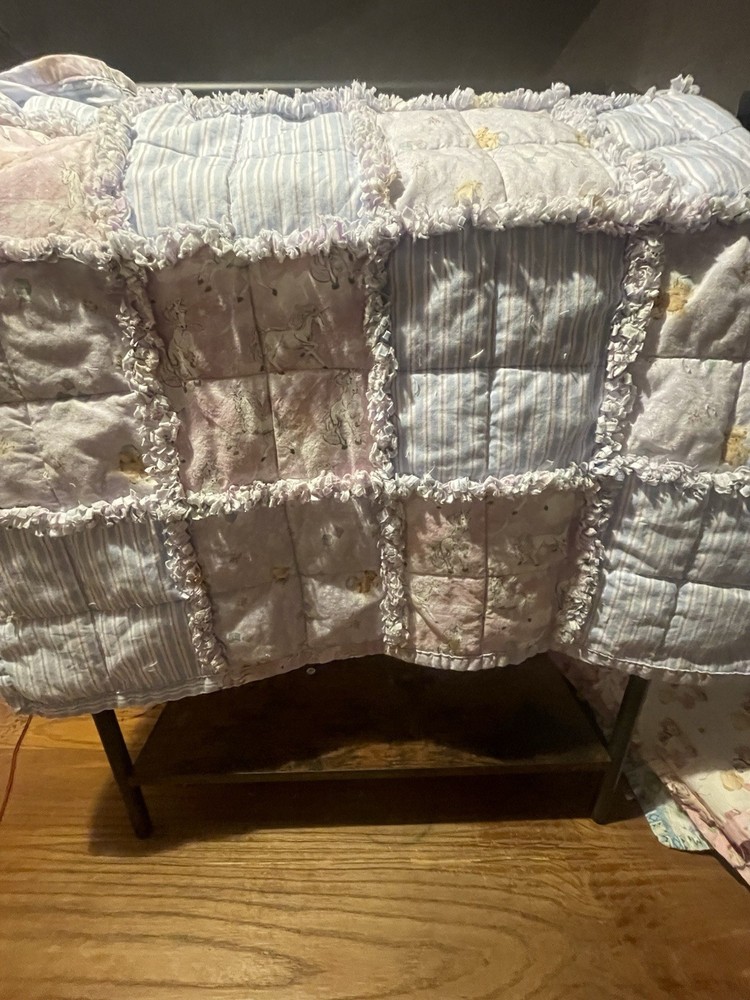 Bunny Blue Rag Quilt