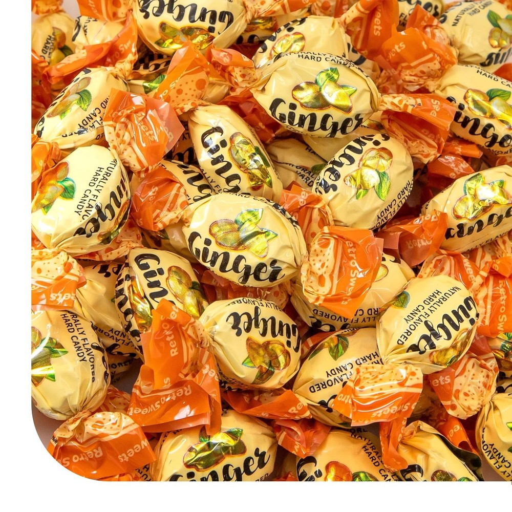 Ginger Hard Candy - 2 Pound Bag - Natural Intense Flavor