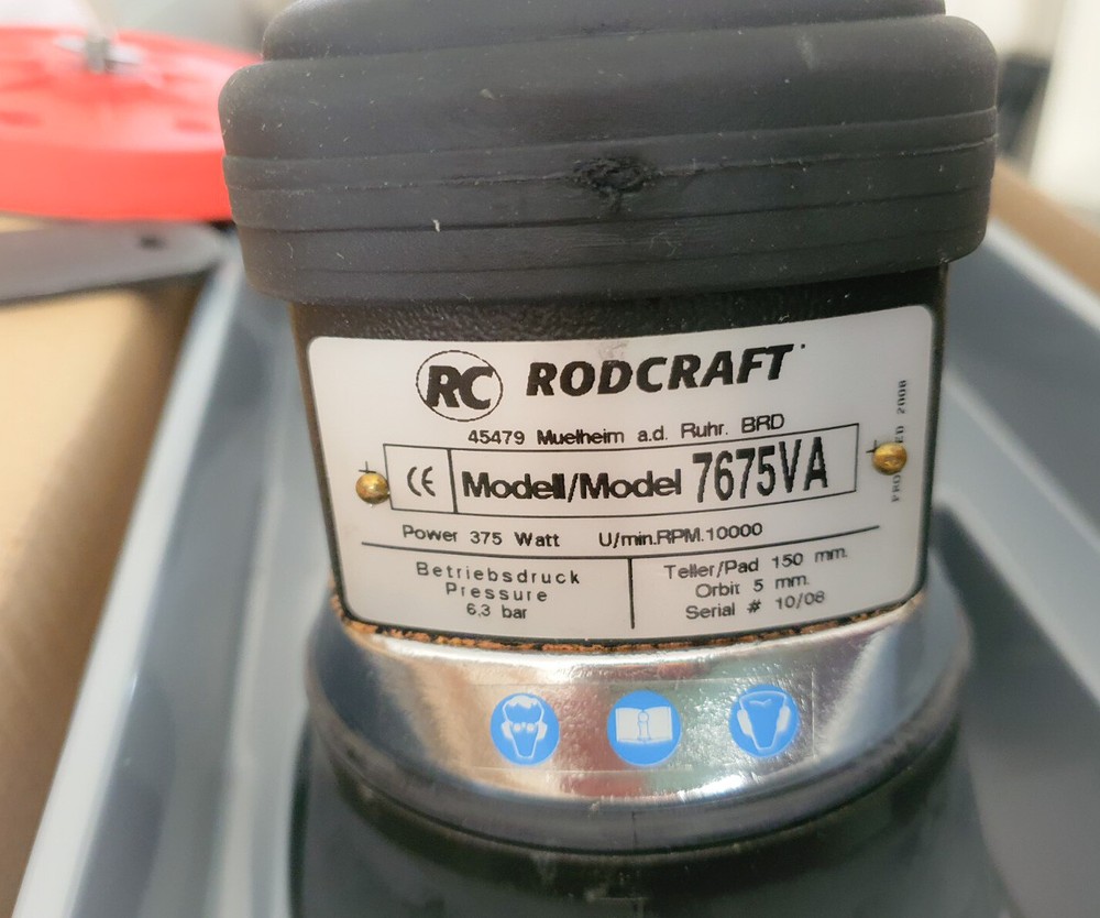 RODCRAFT 7675VA Professional Pneumatic Sander 150mm