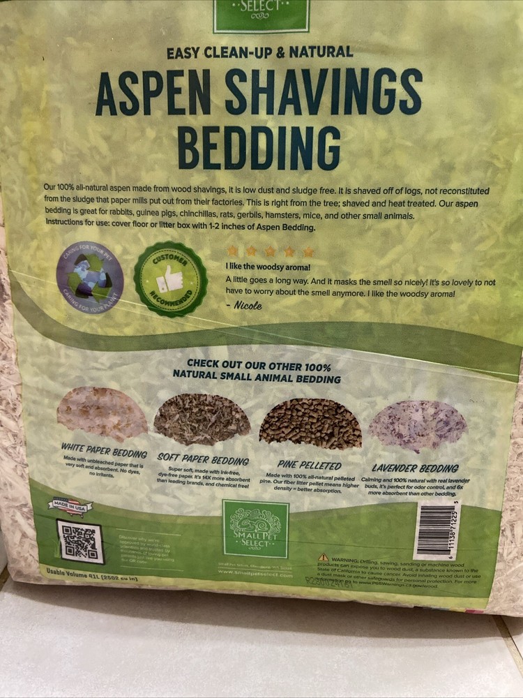 Aspen Shavings Bedding / 41L / Small Animals