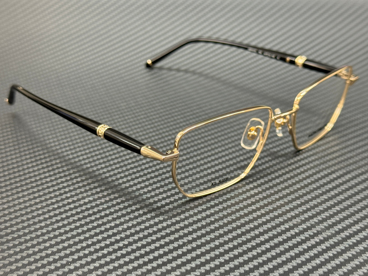 MONT BLANC MB0347O 004 Gold Black Extra Large Men's 54 mm Eyeglasses