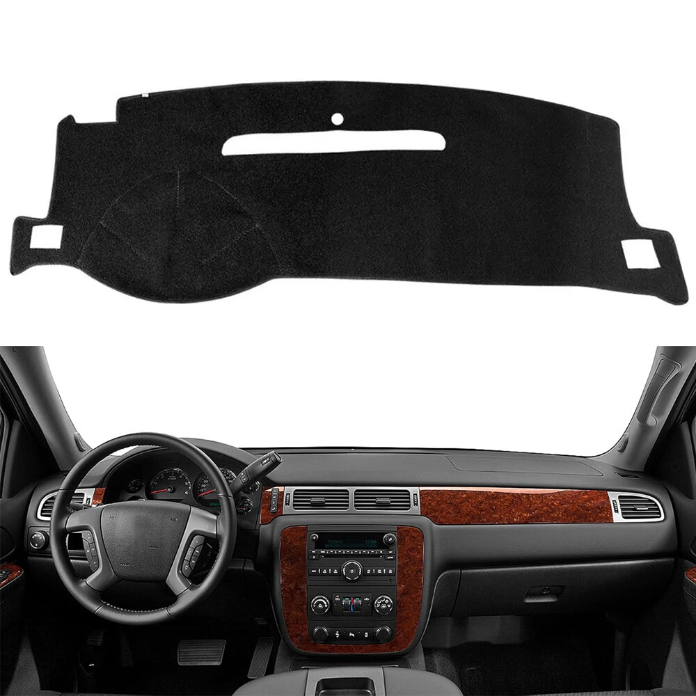 For 2007-2014 Chevy Tahoe /Suburban Silverado Dash Cover Mat Dashboard Pad Black