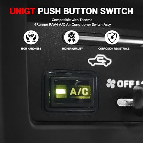 Push Button Switch Compatible with Tacoma 4Runner RAV4 A/C Air Conditioner
