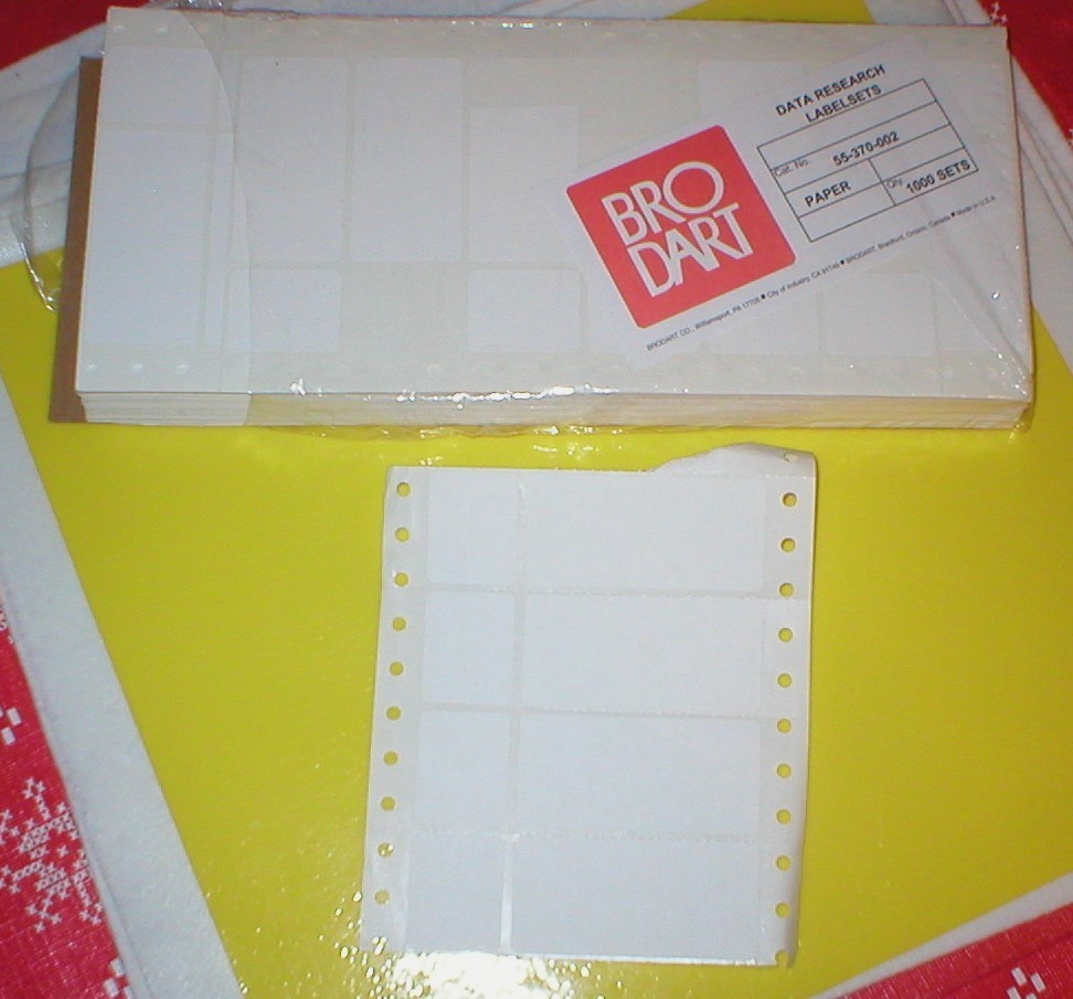 BRODART DATA RESEARCH LABEL SETS OPEN PACKAGE SOME MISSING SOLD AS IS