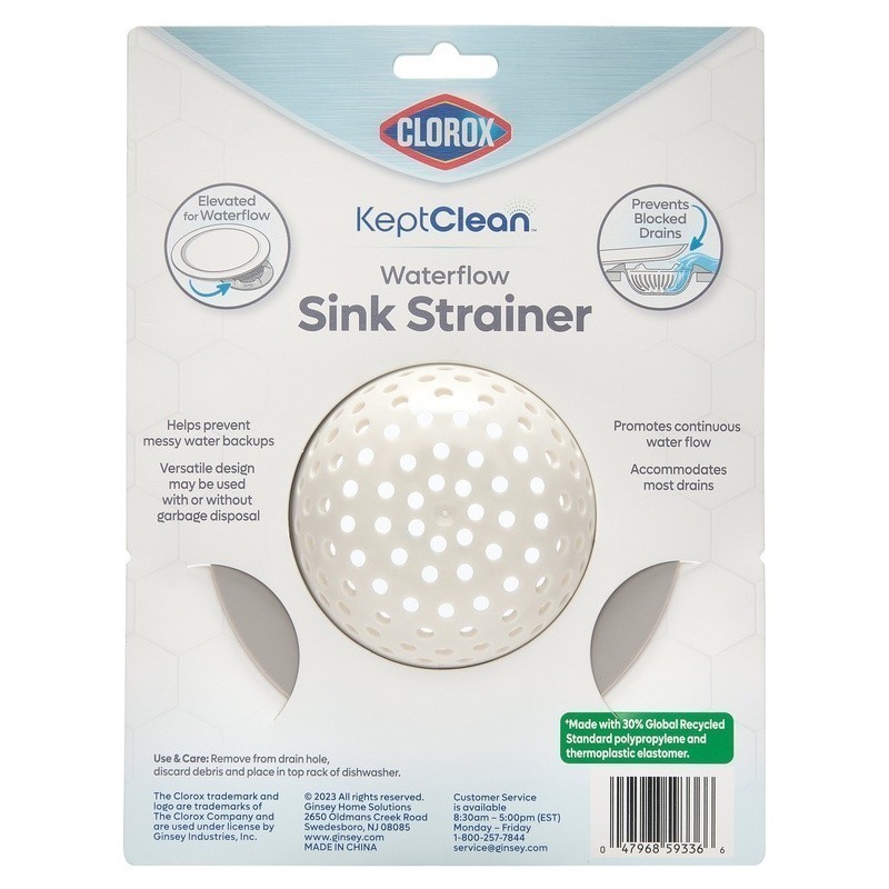 Ribbed Sink Strainer Anti-Clogging Drain Protector Continuous Waterflow New