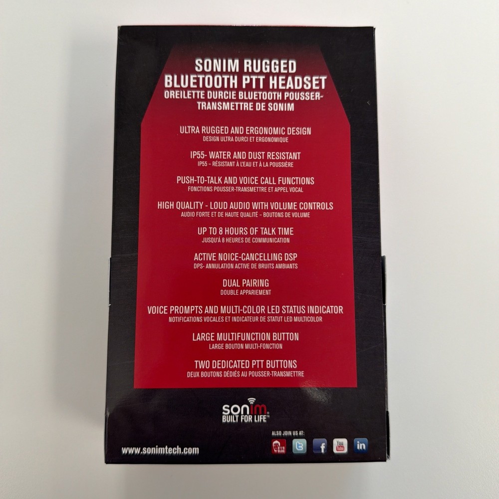 sonim rugged bluetooth ptt headset