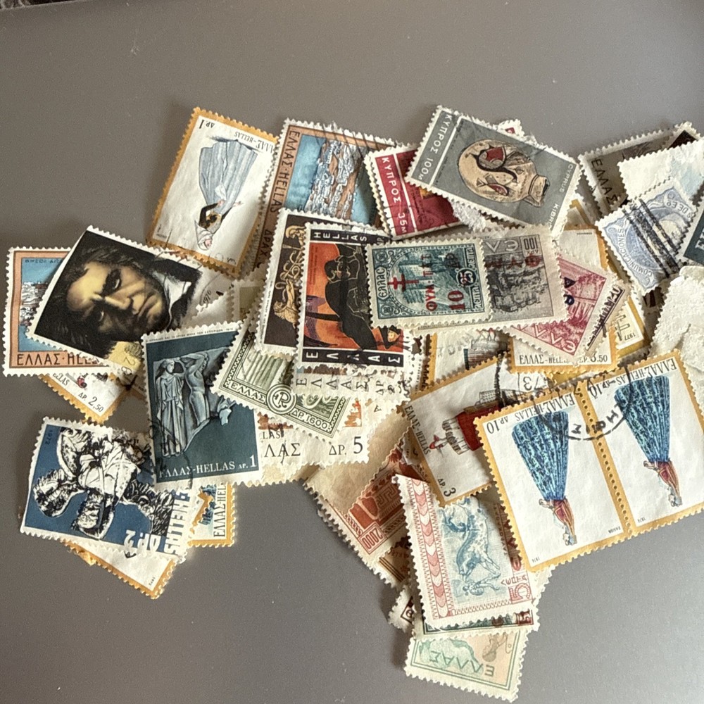 Greece stamps Unchecked oddments. Worth close inspectionMany scans to view