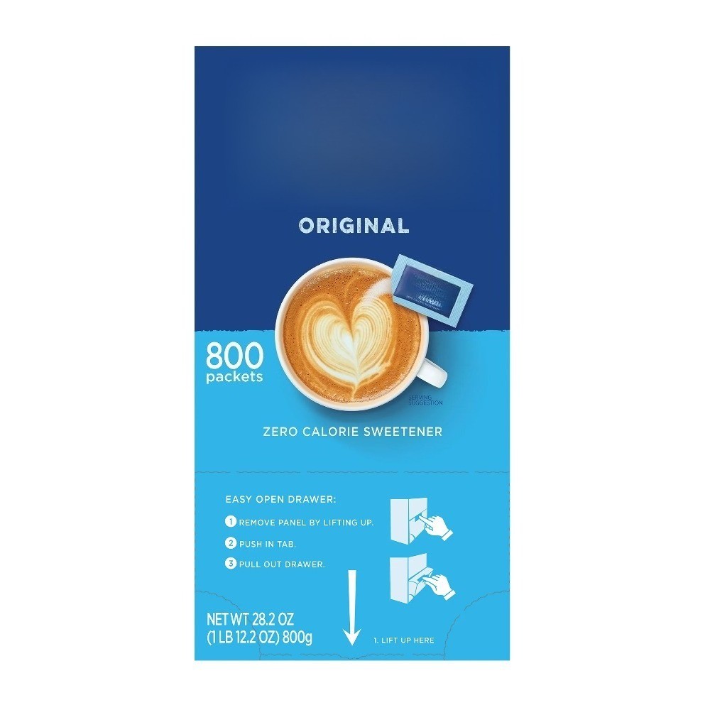 Zero Calorie Sweetener, Sugar Substitute, 800 Packets