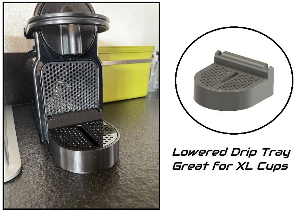 Replacement Drip Tray for Nespresso Inissia D40 Coffee Machine 3D Printed