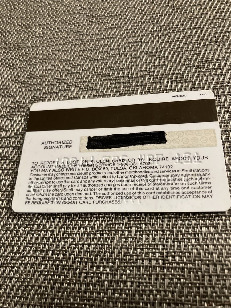 Expired Shell Credit Card
