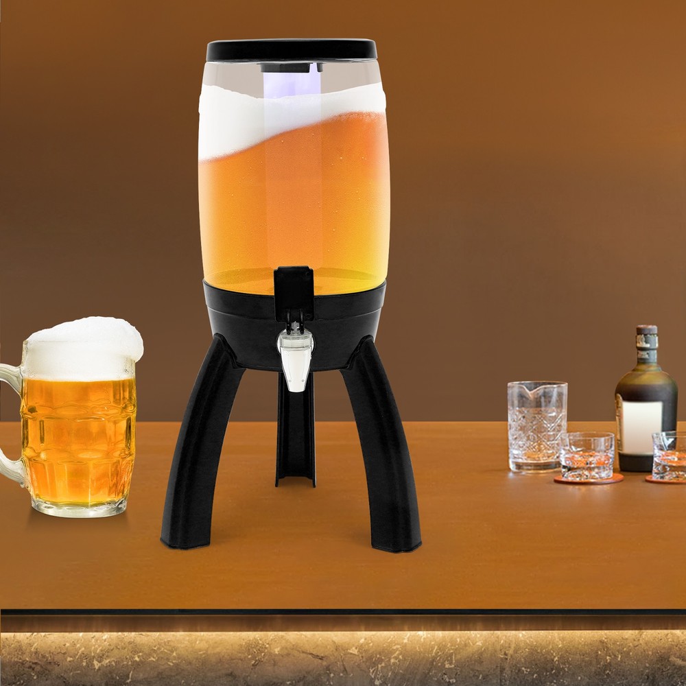 Modern style beer barrel black suitable for bars, restaurants