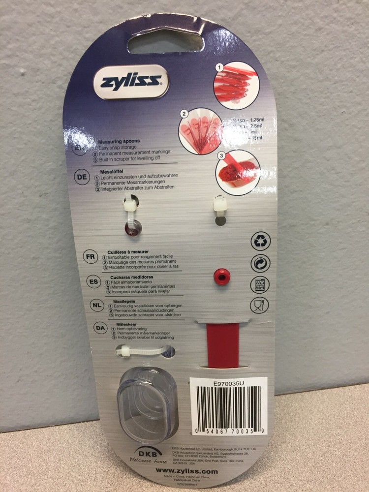Zyliss E970035U Plastic Clear/Red Measuring Spoon