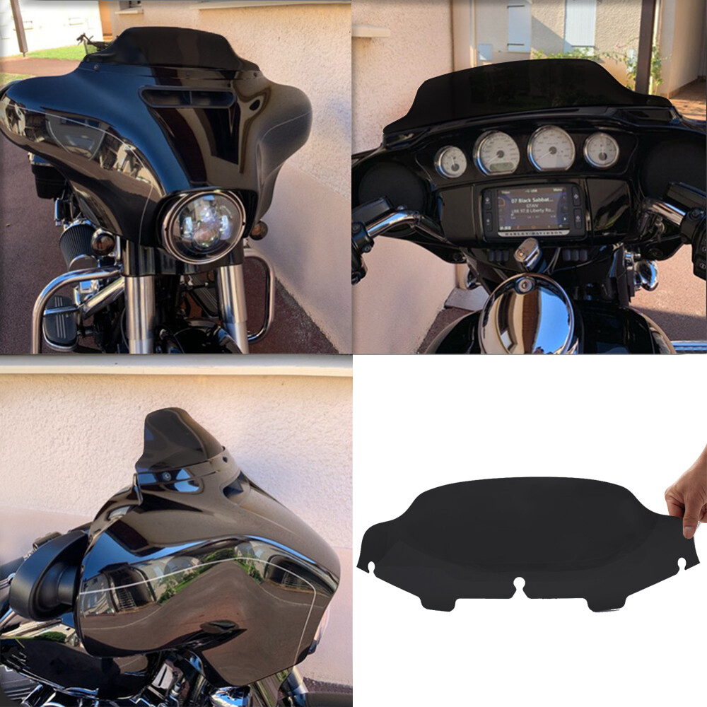 6'' Windshield Black Windscreen for Harley Davidson Electra Street Glide 96-2013