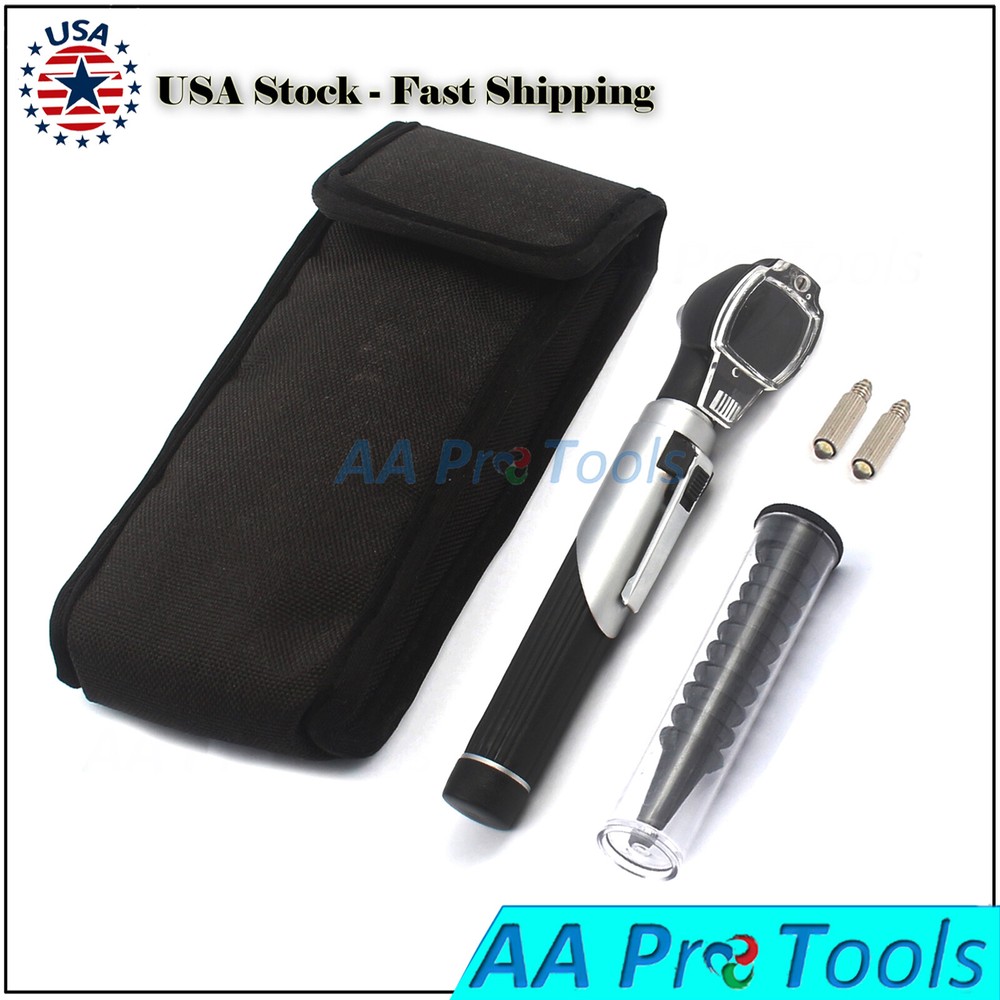 Fiber optic Mini Earscope - Made For Students, Nurses & Home Use (Black)