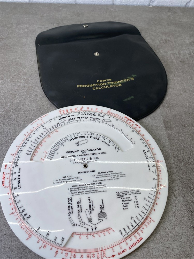 M H Mear & Co Production Engineers Calculator