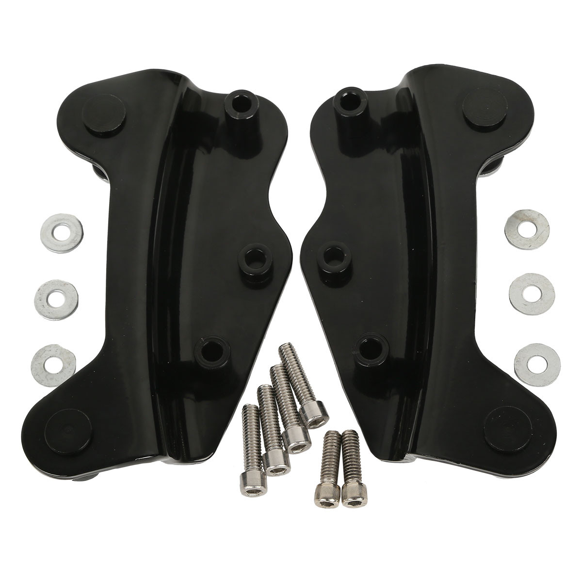 Black 4 Point Docking Hardware Kits For Harley Street Glide Road King 2009-2013