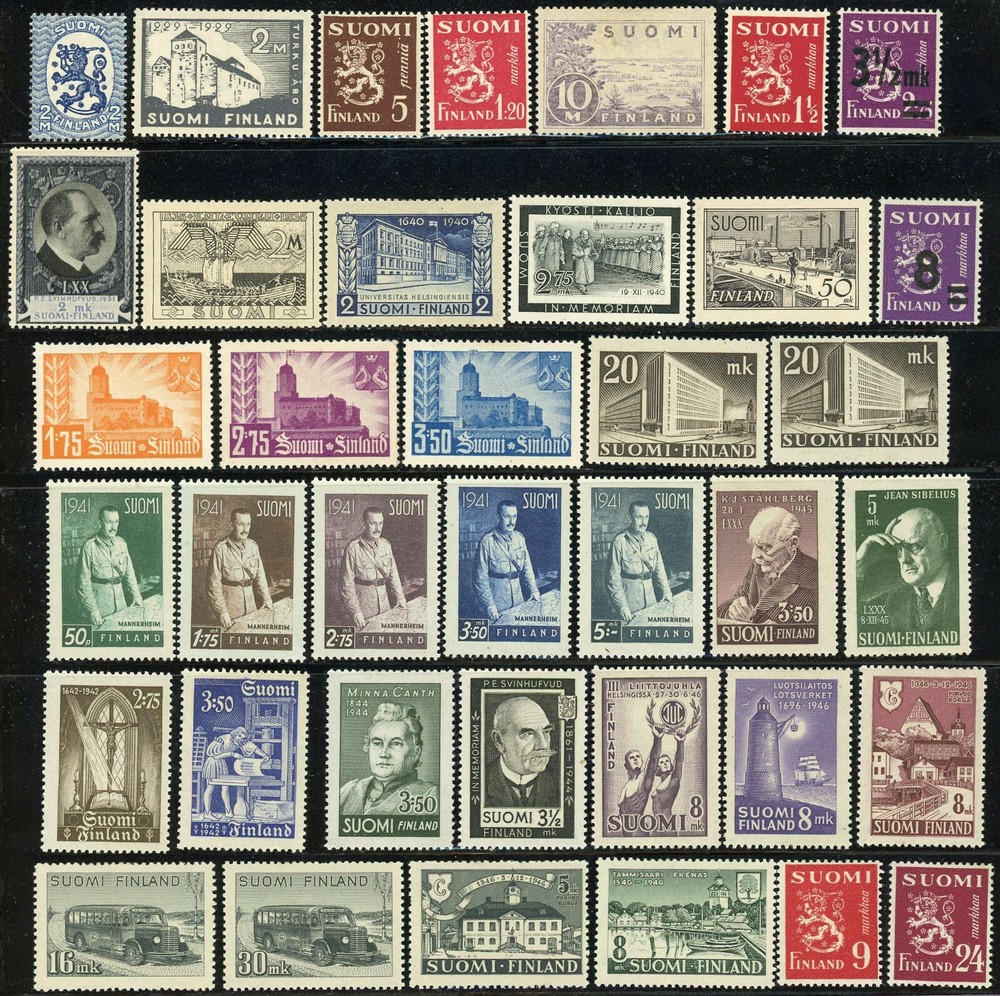 FINLAND Postage Stamp Collection SUOMI Mint LH