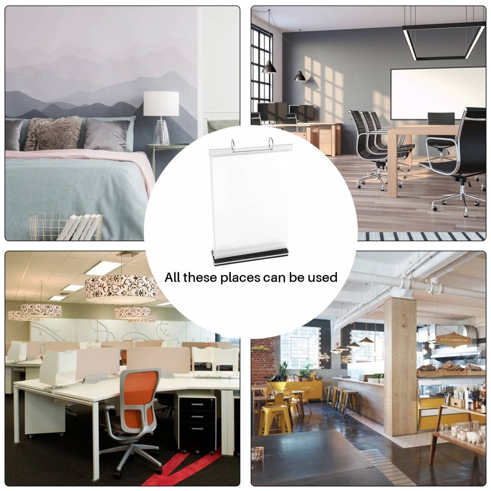 A4 Multi Sided Flip Display Card Labels Stand Removable Label 1236