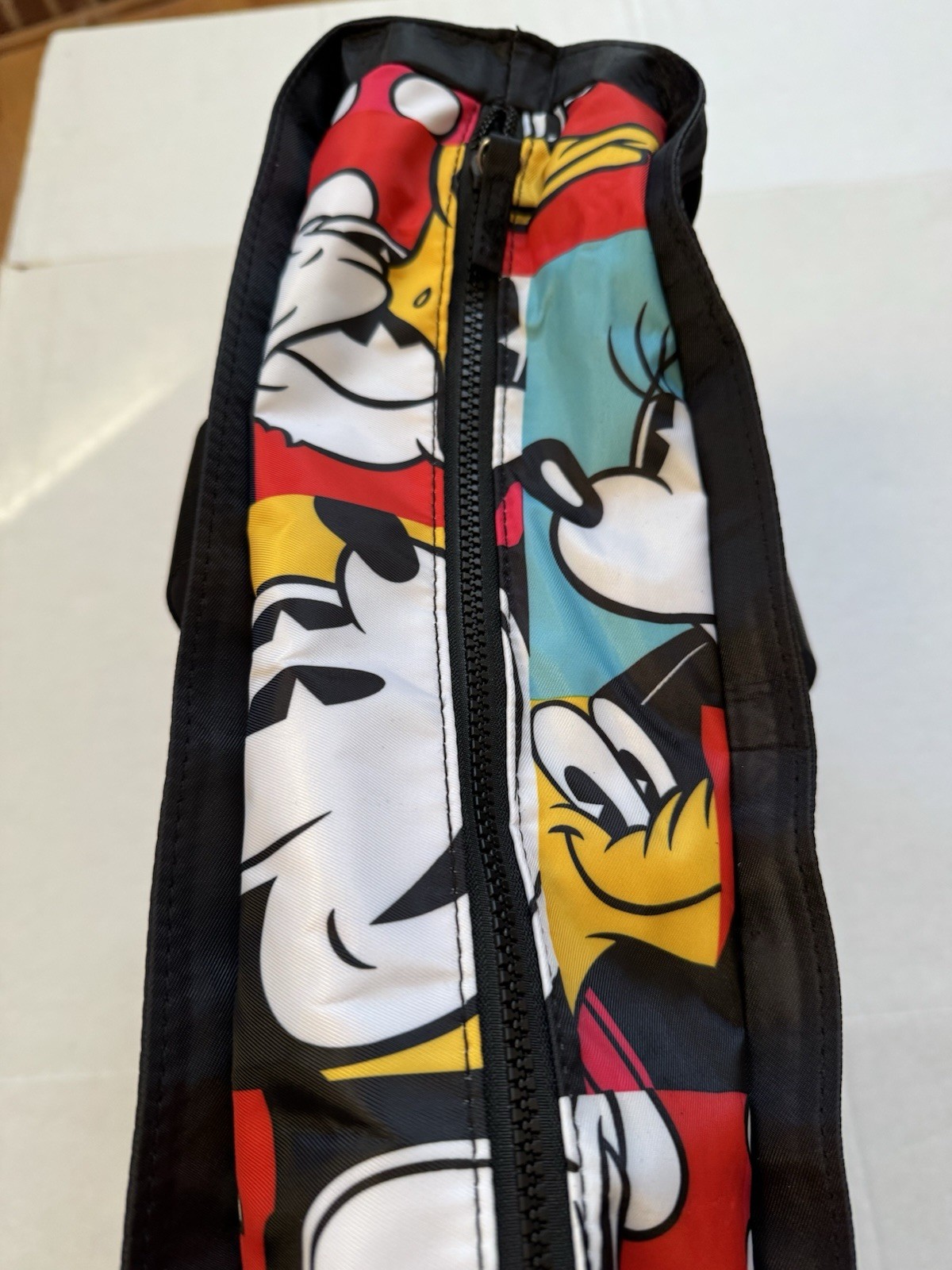 Disney Mickey Mouse And Friends Large Tote Bag Zipper Closure Dual Handles NWT