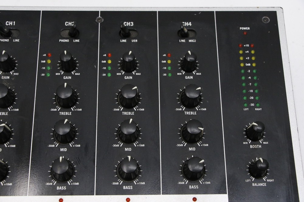 Numark M6 4-Channel USB DJ Mixer W/ Power Cable