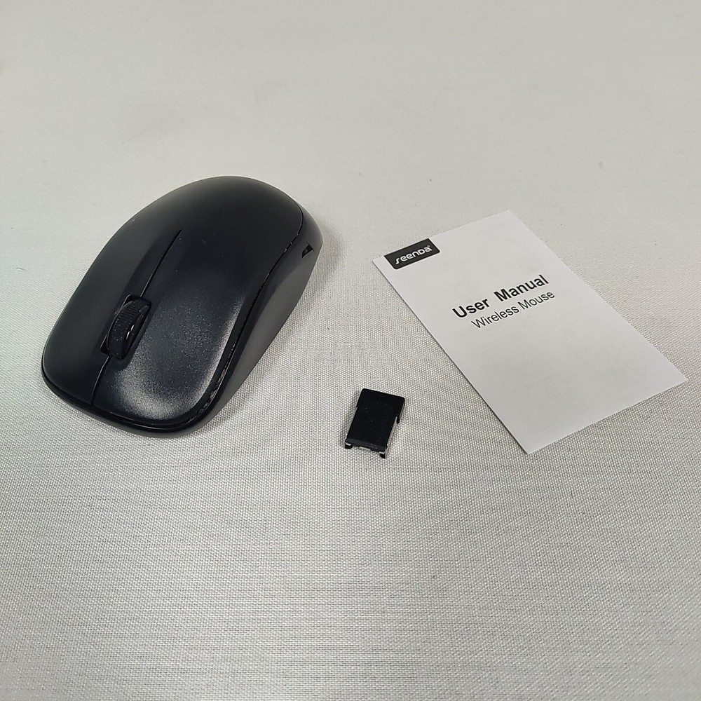 Seenda Wireless Mouse Black 2- Button Noiseless Click 2.4G Plug & Play