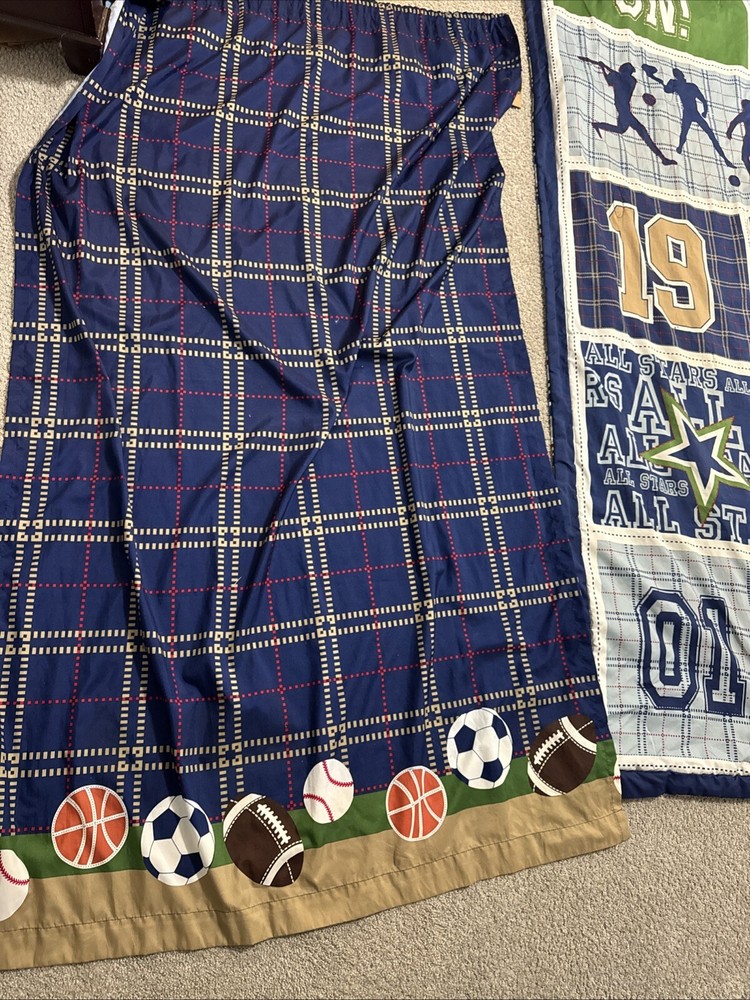 Sports Comforter W/Curtains/wall Decor