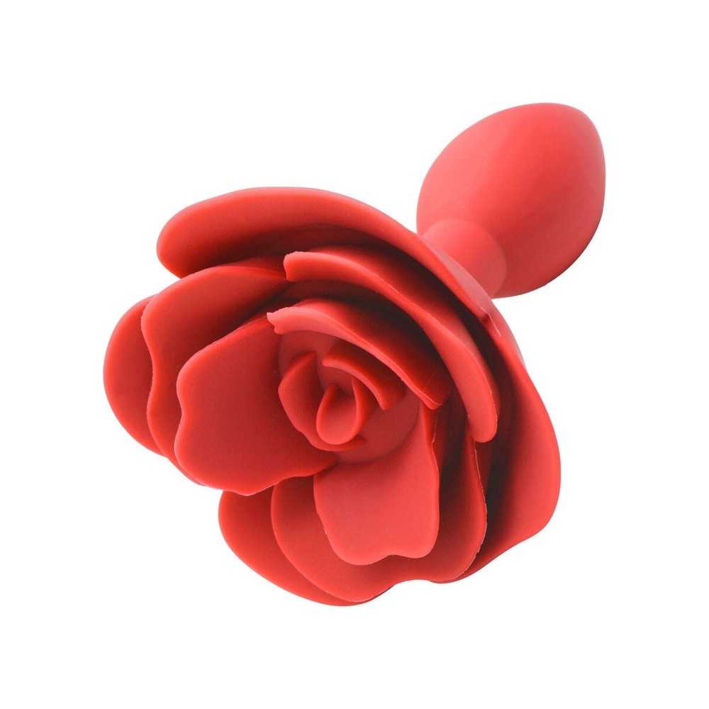 Master Series Booty Bloom Silicone Red Rose Anal Butt Plug Small
