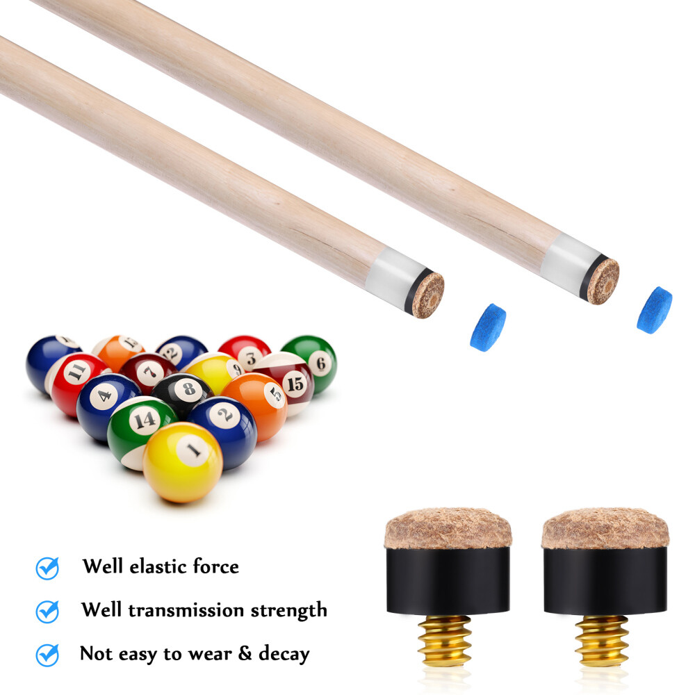 40 Pcs Snooker Pool Cue Tip Tool Skin Billiard Tips Replacement