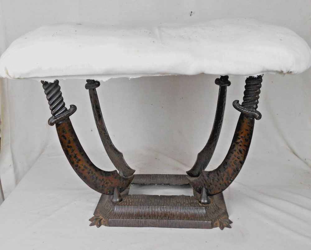 ANTIQUE ART DECO/NOUVEAU SWORD FOOTSTOOL
