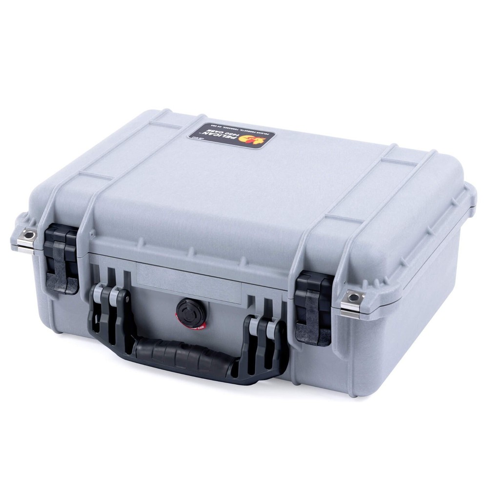 Silver & Black Pelican 1450 case. With foam.