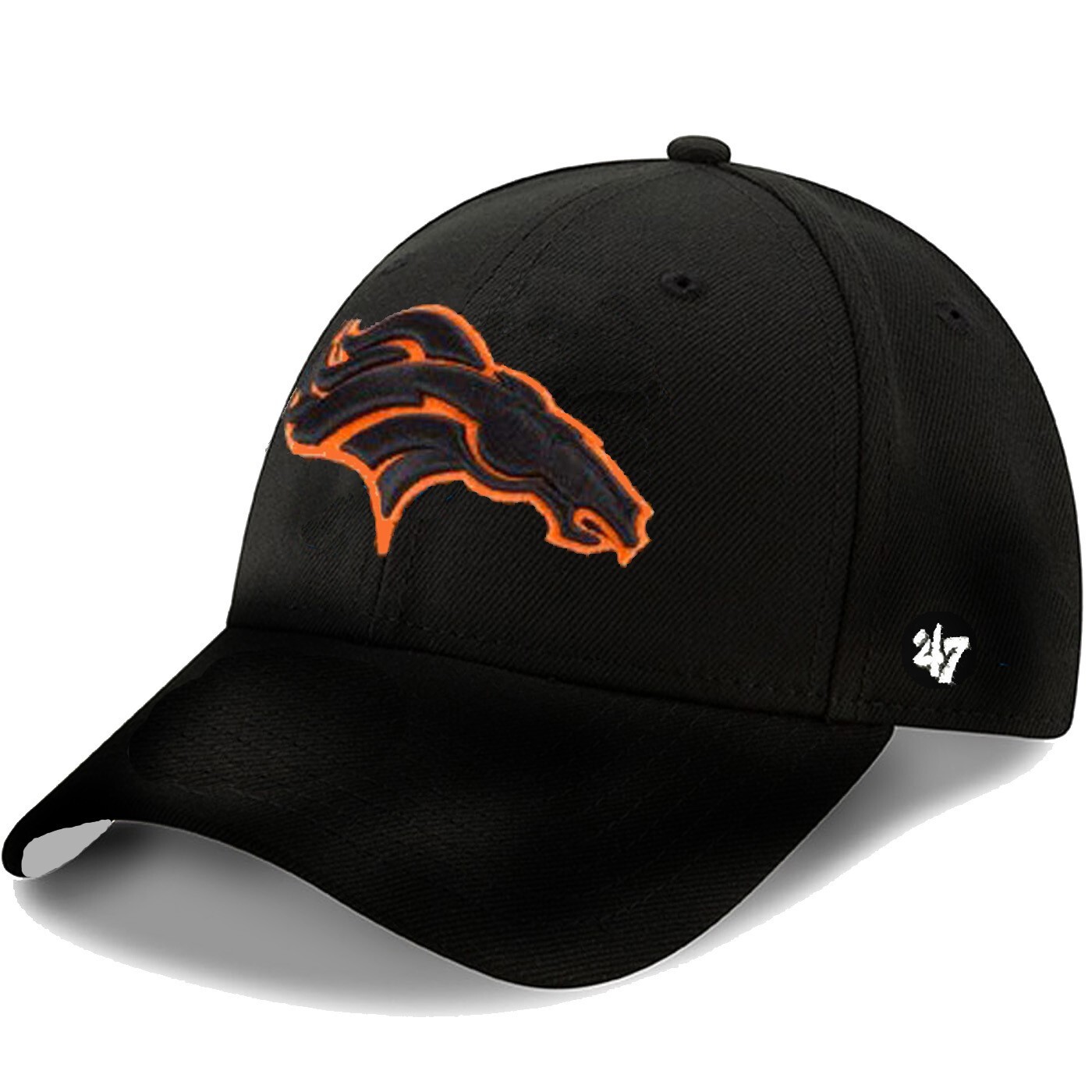 Denver Broncos 47' Brand men's MVP  Team Logo On Black Curved Bill Hat Cap