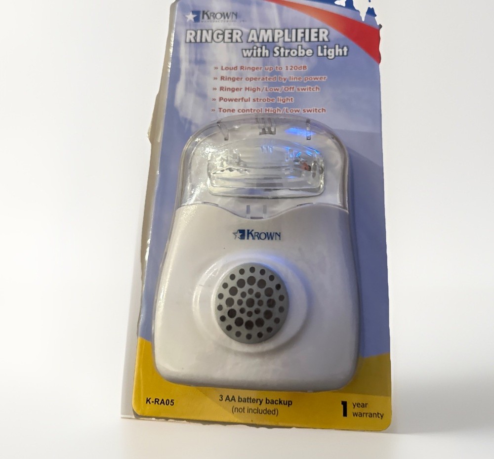 Krown Ringer Amplifier With Strobe Light ~ Model: K-RA05 ~ Brand New