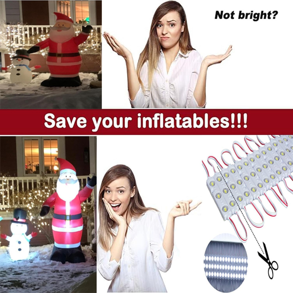 20PCS LED Modules for Inflatables, 9.8FT SMD 5730, Waterproof White Lights