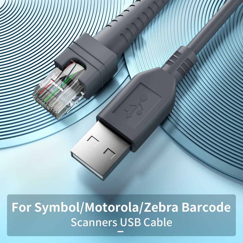 10 * (2m) USB Cable Barcode Scanner Cord For Symbol LS2208 CBA-U01-S07ZAR 6FT