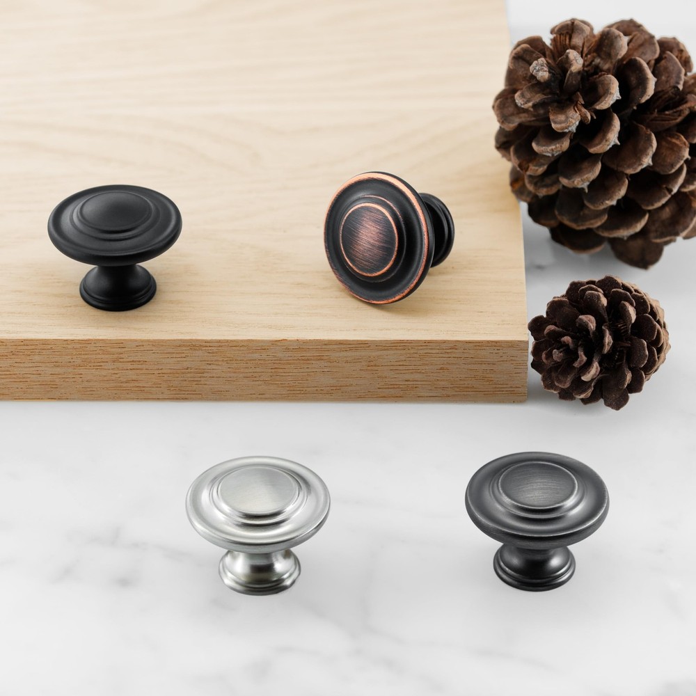 HESTIA HARDWARE 25 Pack | Silver Cabinet Knobs Satin Nickel Kitchen Cupboard ...