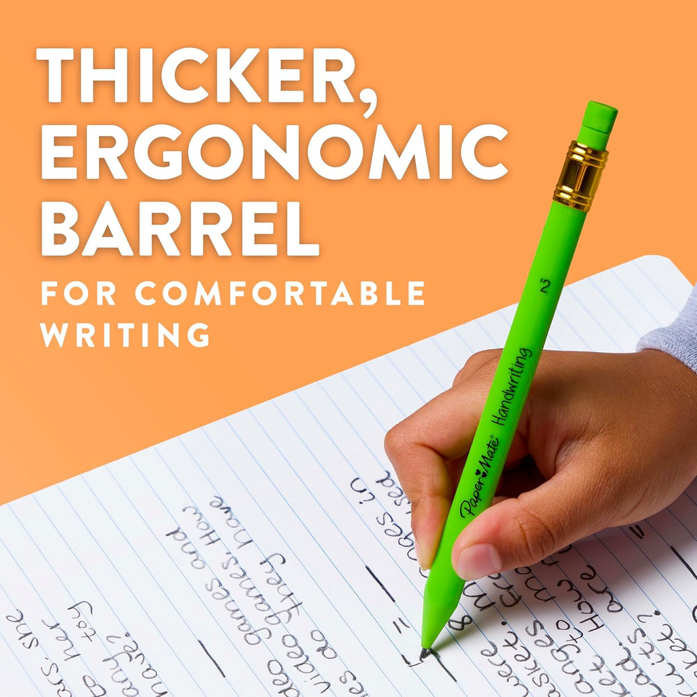 Handwriting Triangular Mechanical Pencil Set with Lead & Eraser Refills, 1.3Mm,