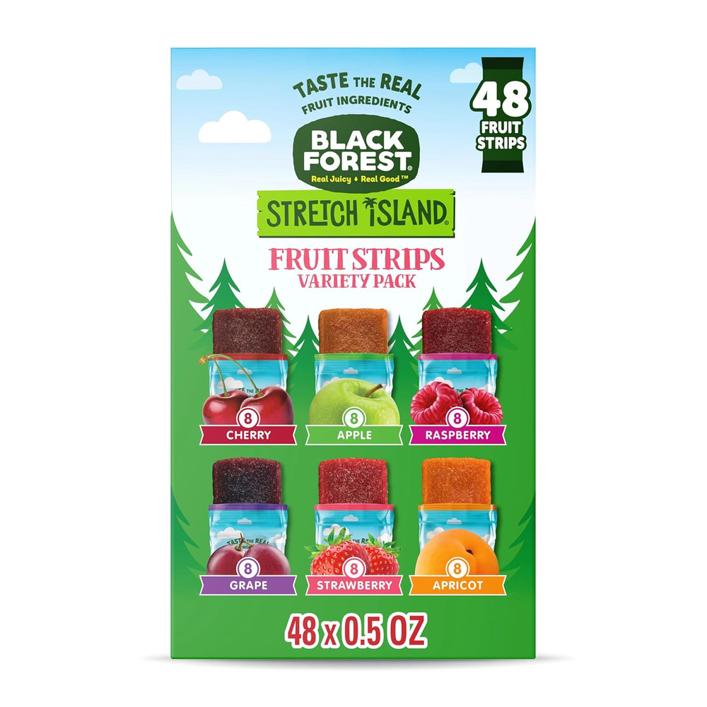, Stretch Island, Fruit Strips, Cherry, Apple, Raspberry, Grape, Strawberry, and