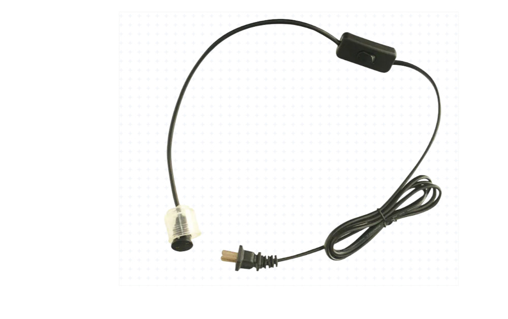 Waterproof T8 LED Lamp Socket Base Holder with Cable and On/Off Switch